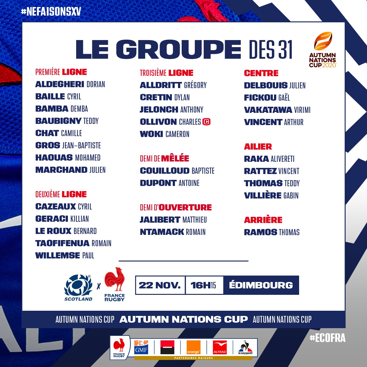 Programme Officiel Rugby France-Écosse 1975 – Menu Invités Parc Des Princes