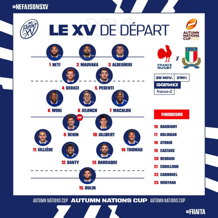 La composition pour l’Italie La composition pour l’Italie