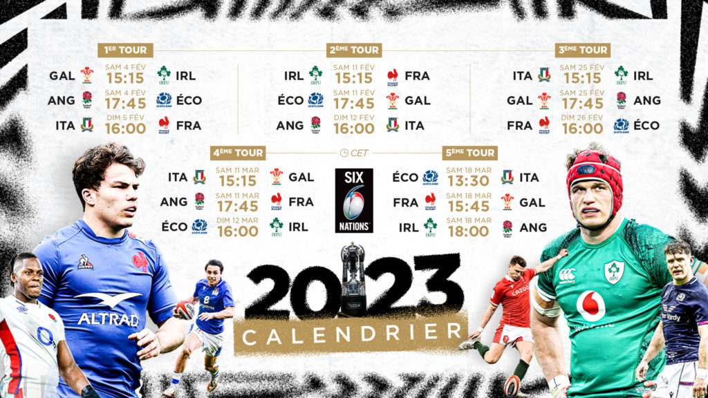Le calendrier du tournoi des Six Nations 2024 en PDF