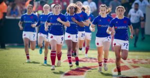 La vice-championne olympique de rugby Coralie Bertrand a rencontré